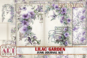 Lilac Garden Junk Journal Kit