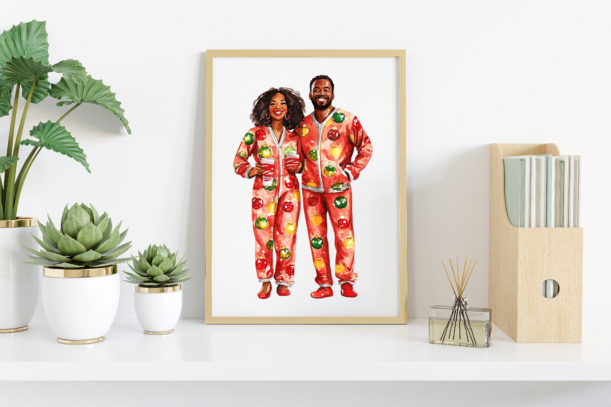 African American Christmas Clipart, an Illustration by Canvas Craft (Photo 5 of 7)