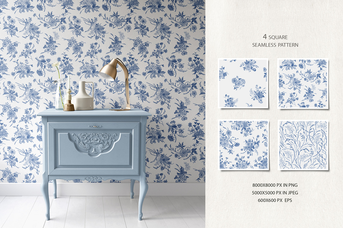 French garden pattern collection, an Illustration by Lisla (Photo 4 of 11)
