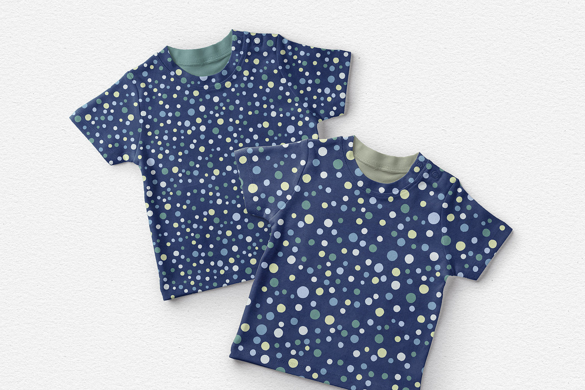 Deep blue polka dots pattern, a Decorative Illustration by DigitalArsiart (Photo 6 of 6)
