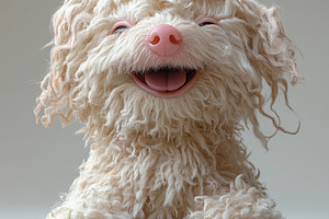 Fluffy Dog Smiling Joyful Happy Pet, an Animal Photo by Pixeness Studio