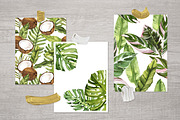 Tropical Leaves Watercolor, a Decorative Illustration by Volha Studio (Thumbnail 6 of 11)