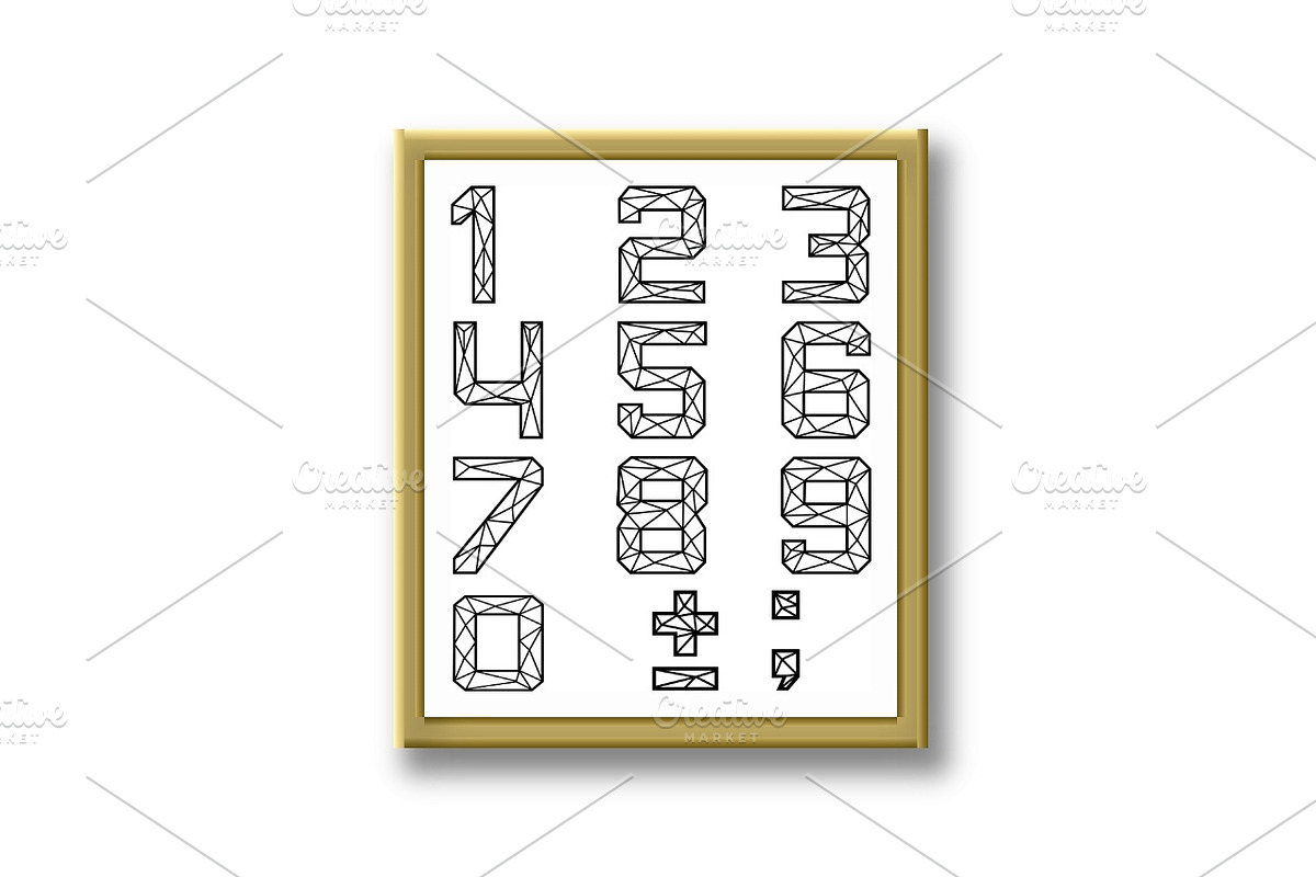 Black numbers on a white background, an Outline Icon by RODINA (Photo 3 of 3)