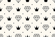 4 Monochrome Crown Patterns, a Pattern Graphic by Simple Patterns (Thumbnail 5 of 5)