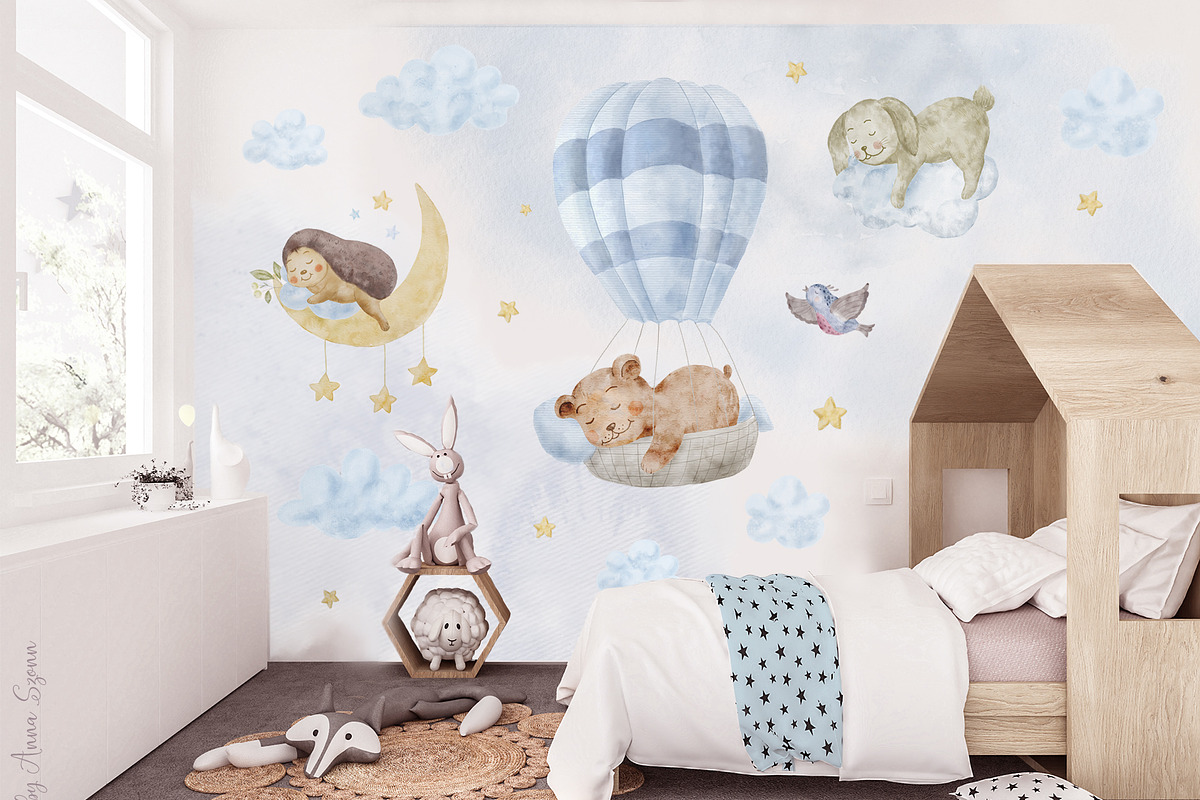 Cute Sleeping Animals., an Animal Illustration by Designwork (Photo 12 of 17)