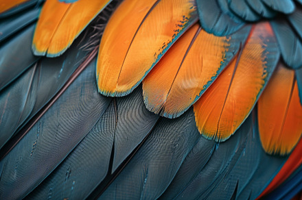 These brightly colored feathers disp, a Photo by Tanuart