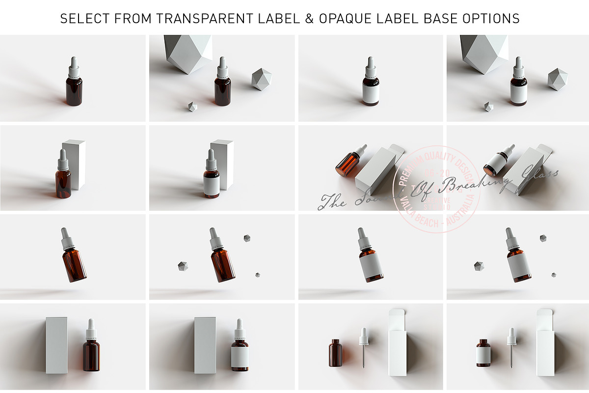 Dropper Bottle & Box Mock-Up BUNDLE, a Cups & Container Mockup by TSOBG (Photo 3 of 35)