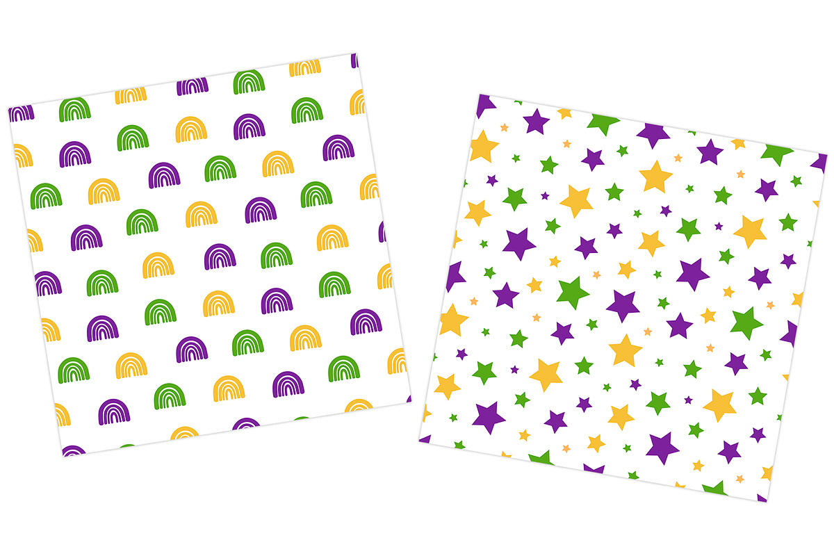 Mardi Gras background pattern, a Pattern Graphic by IrinaShishkova (Photo 2 of 6)