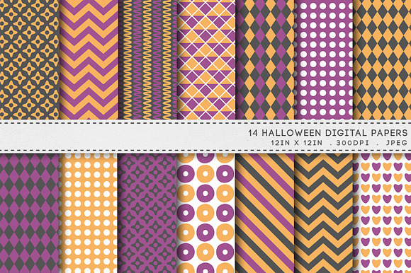 Halloween Digital Papers preview 4