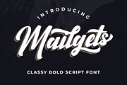 Mailgets // Bold Script Font, a Script Font by MJB Letters (Thumbnail 1 of 9)