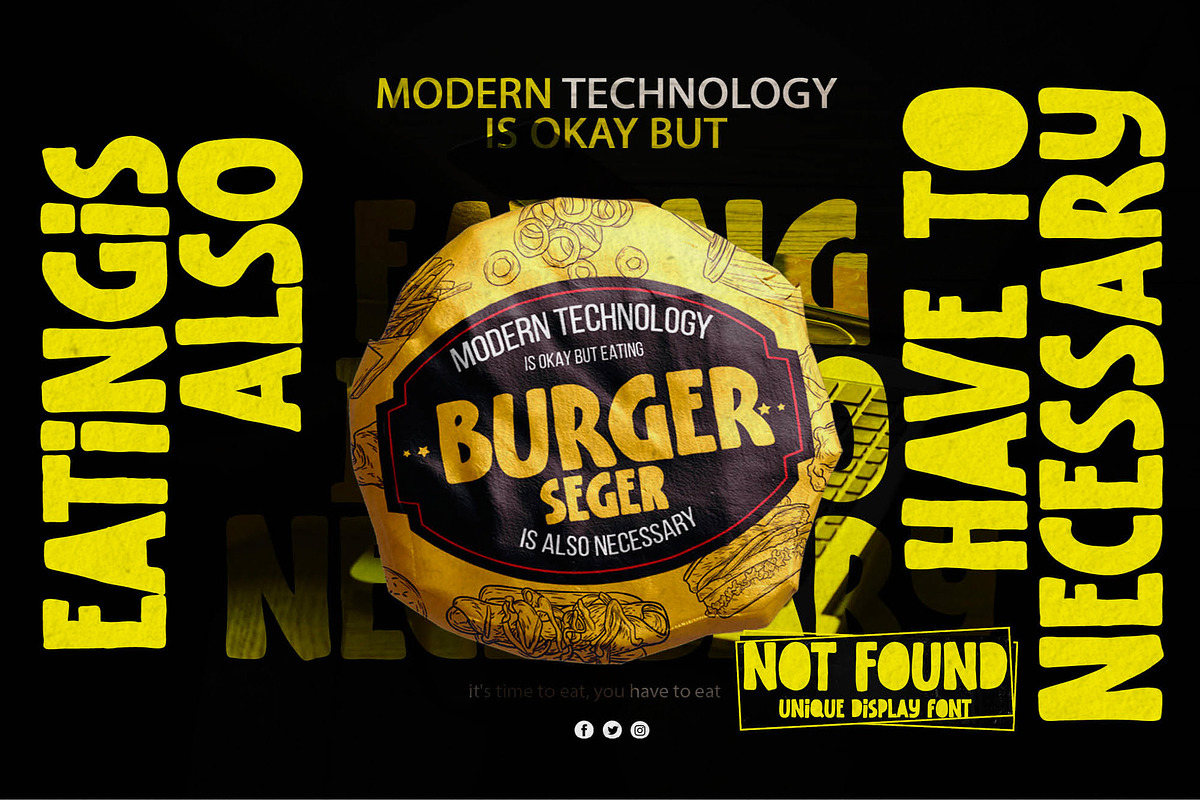Not Found - Unique Display Font, a Font by Gassstype (Photo 4 of 8)