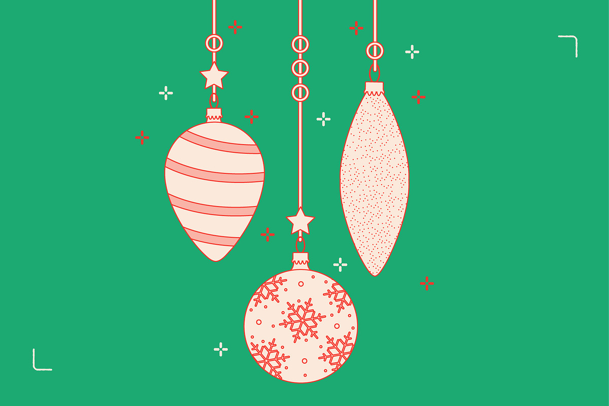 Christmas Decorations Vector, a Decorative Illustration by TheFoodAtlas (Photo 17 of 19)