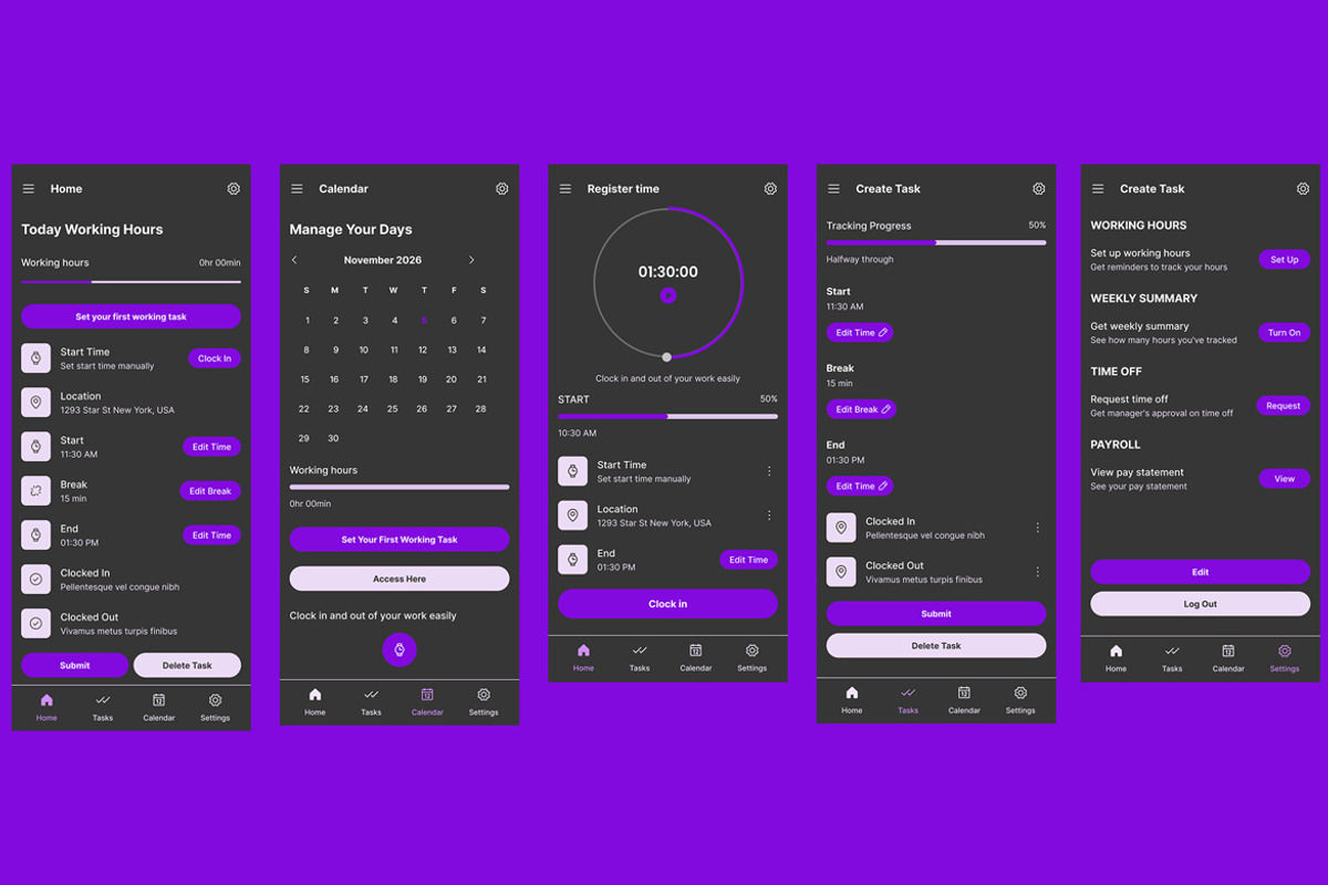 Employee Time Tracking & Staff App, an App Template by nagaredesignstudio (Photo 2 of 2)