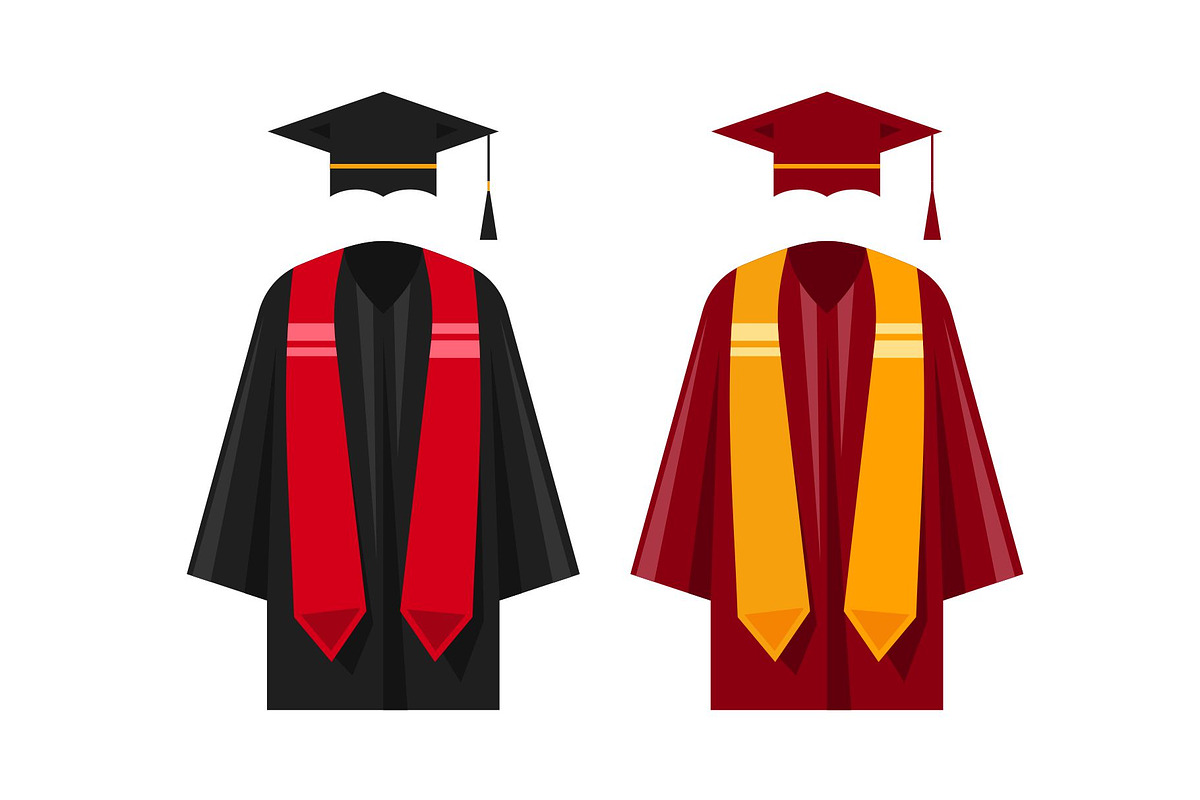 University College Graduation Dress, an Education Illustration by Buqancreative