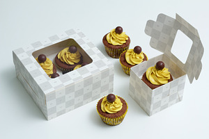 Cupcake Boxes Mockup