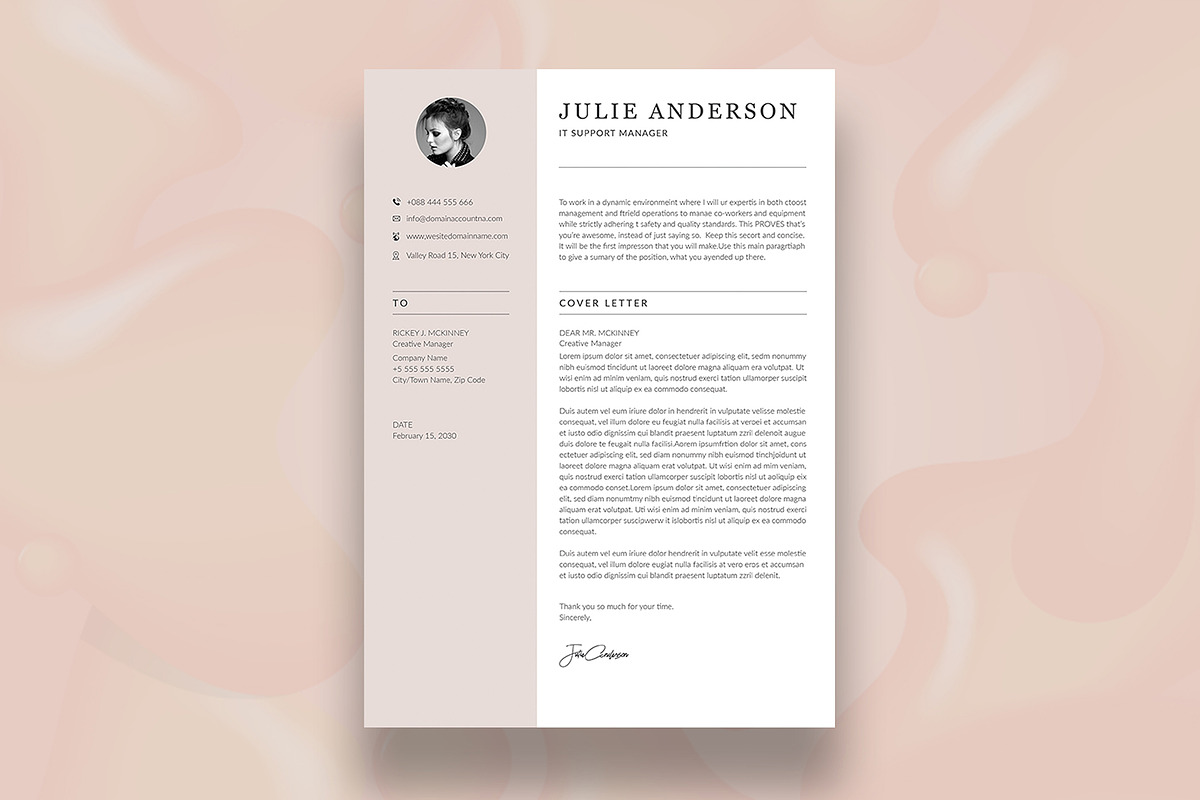 Resume Template, a Resume Template by DesignDevisers (Photo 3 of 10)