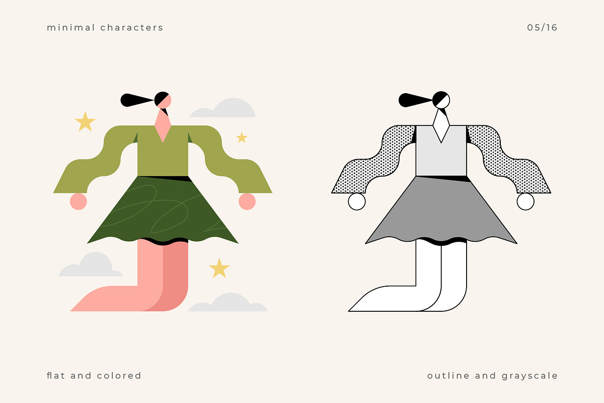 Minimal Character Set, a Person Illustration by Léo Alexandre (Photo 6 of 18)