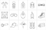 Hand Drawn Line Travel Icons, an Outline Icon by NatalieArtShop (Thumbnail 6 of 16)