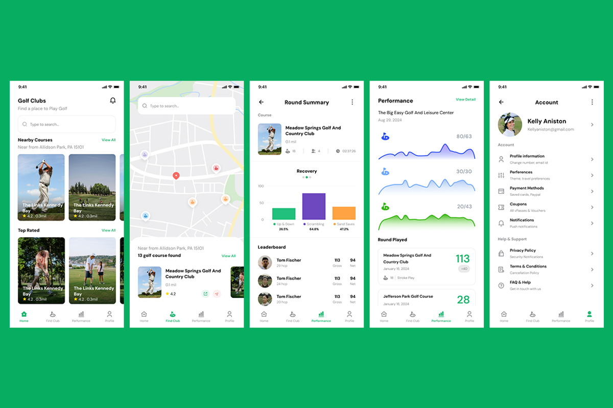 Golf Club , Golfing Course Game App, an App Template by nagaredesignstudio (Photo 2 of 2)