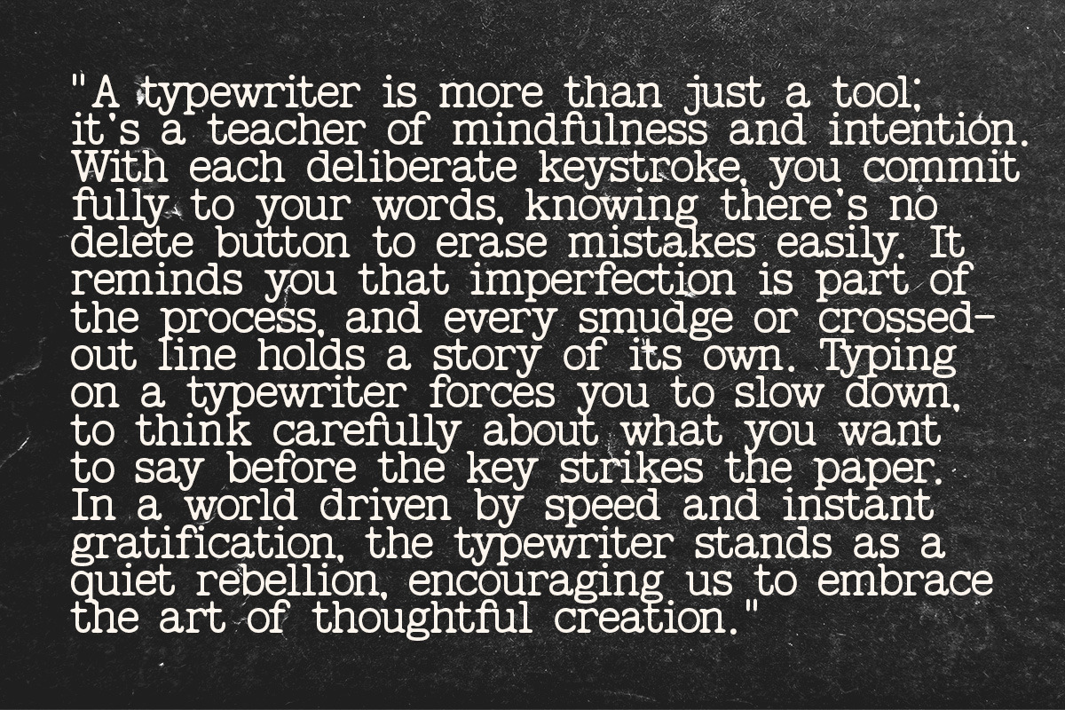 Feedbacker Typewriter, a Serif Font by Viswell (Photo 4 of 10)