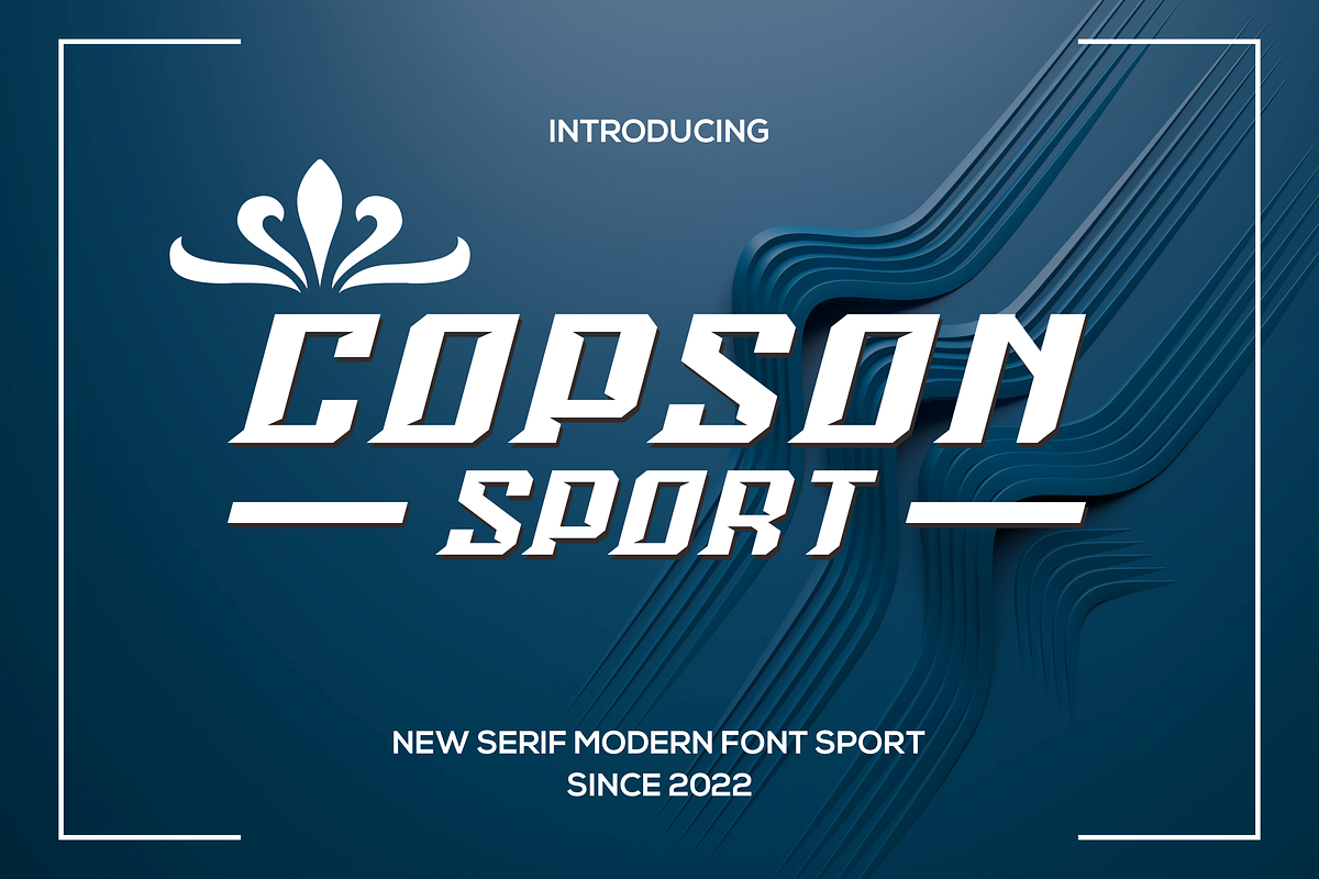 CopsonSport, a Serif Font by riotama85 (Photo 1 of 5)