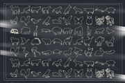 100 ANIMAL Silhouettes Vector Shapes, a Shape Add-On by ORCOLOR (Thumbnail 4 of 5)
