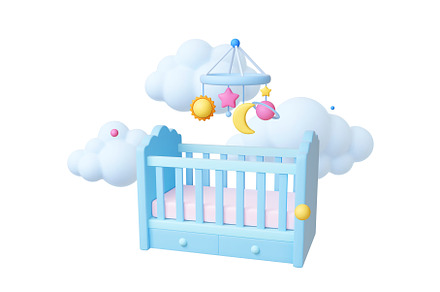 Baby shower concept. Newborn 3d