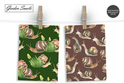 Watercolor Snail Seamless Patterns, an Animal Illustration by OlDm_Shop (Thumbnail 7 of 10)