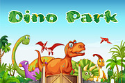 Cute Dino Dinosaur Font, a Font by vladocar (Thumbnail 3 of 9)
