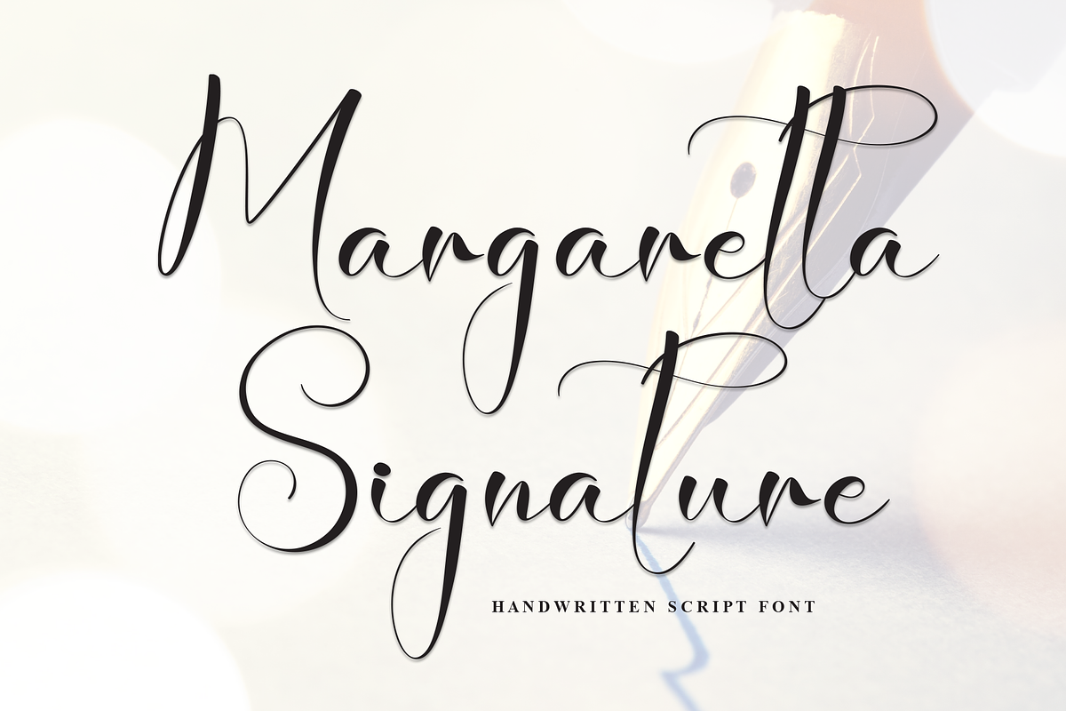 Margaretta Signature | Script Font, a Handwritten Font by Scratchones (Photo 1 of 8)