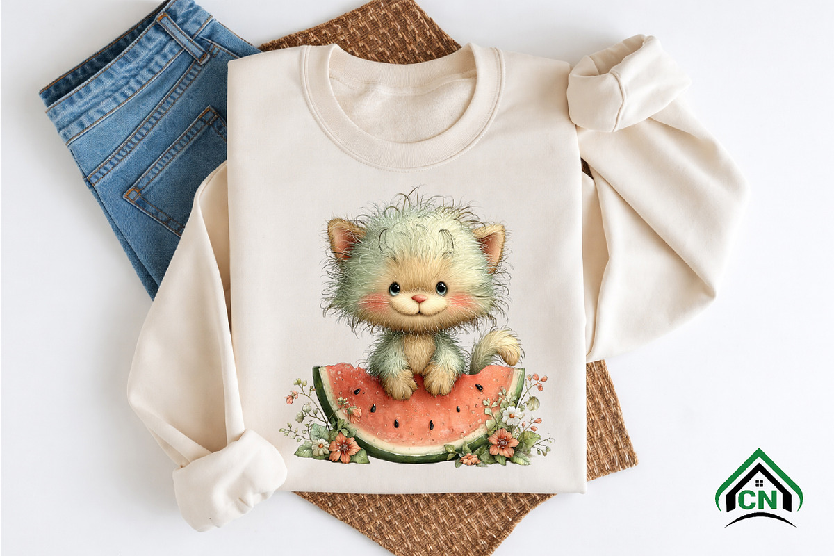 Whimsical Summer Cats Clipart, an Illustration by Craft Nest (Photo 8 of 12)