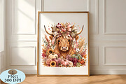 Fall Highland Cow PNG, a Seasonal Illustration by Daily.Designs (Thumbnail 5 of 5)