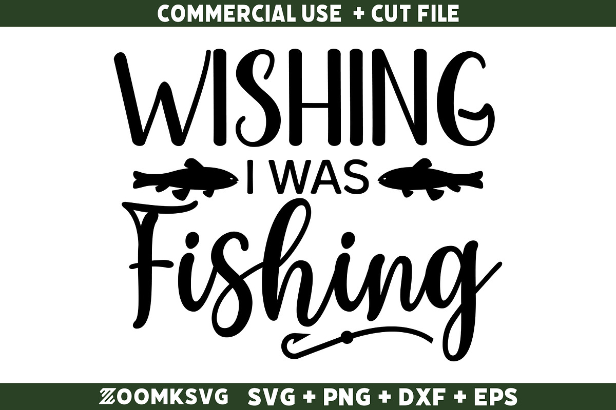 Fishing SVG Bundle 20 Designs, an Illustration by ZoomkSVG (Photo 38 of 41)