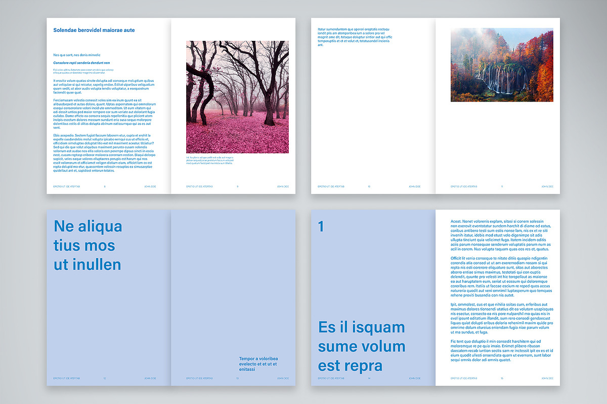 Cool Tone Editorial Template preview 3