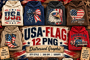 USA Distressed Patriotic Graphics, a Decorative Illustration by ElDesignState (Thumbnail 2 of 11)
