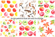 Big autumn set. Watercolor, an Object Illustration by Olga Bonitas (Thumbnail 5 of 6)