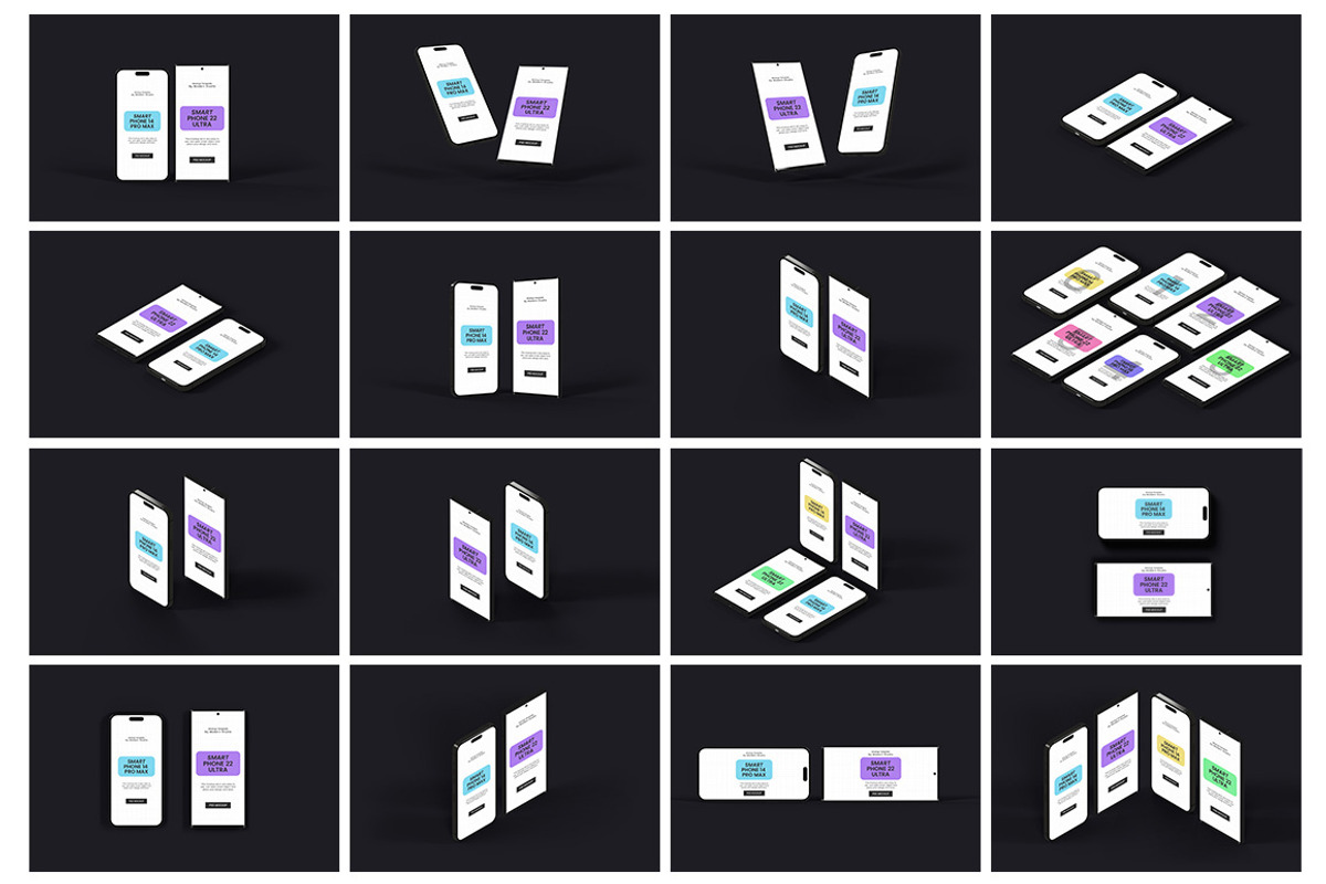 iPhone 14 Pro Max & S22 Ultra Mockup, an iPhone Mockup by Modern Studio (Photo 4 of 20)