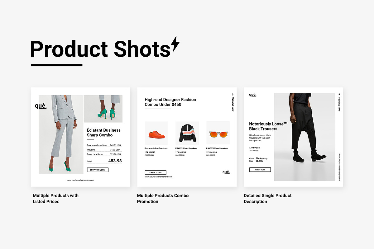QUE - Fashion & Retail Social Media, a Social Media Template by NordWood (Photo 7 of 8)