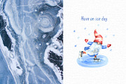 Winter Day Watercolor Collection, a Decorative Illustration by Anna Druzhkova (Thumbnail 16 of 17)