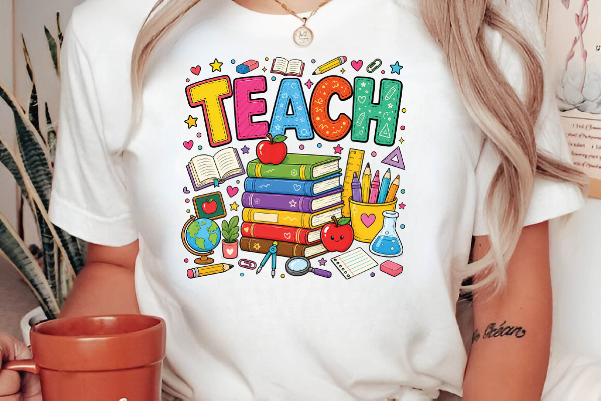 Teacher Sublimation Design PNG, a Seasonal Illustration by DreamPrint404 (Photo 5 of 6)