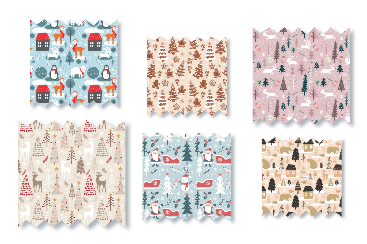 Joyful Christmas Seamless Patterns, a Pattern Graphic by DrawStudio1988 (Photo 2 of 7)