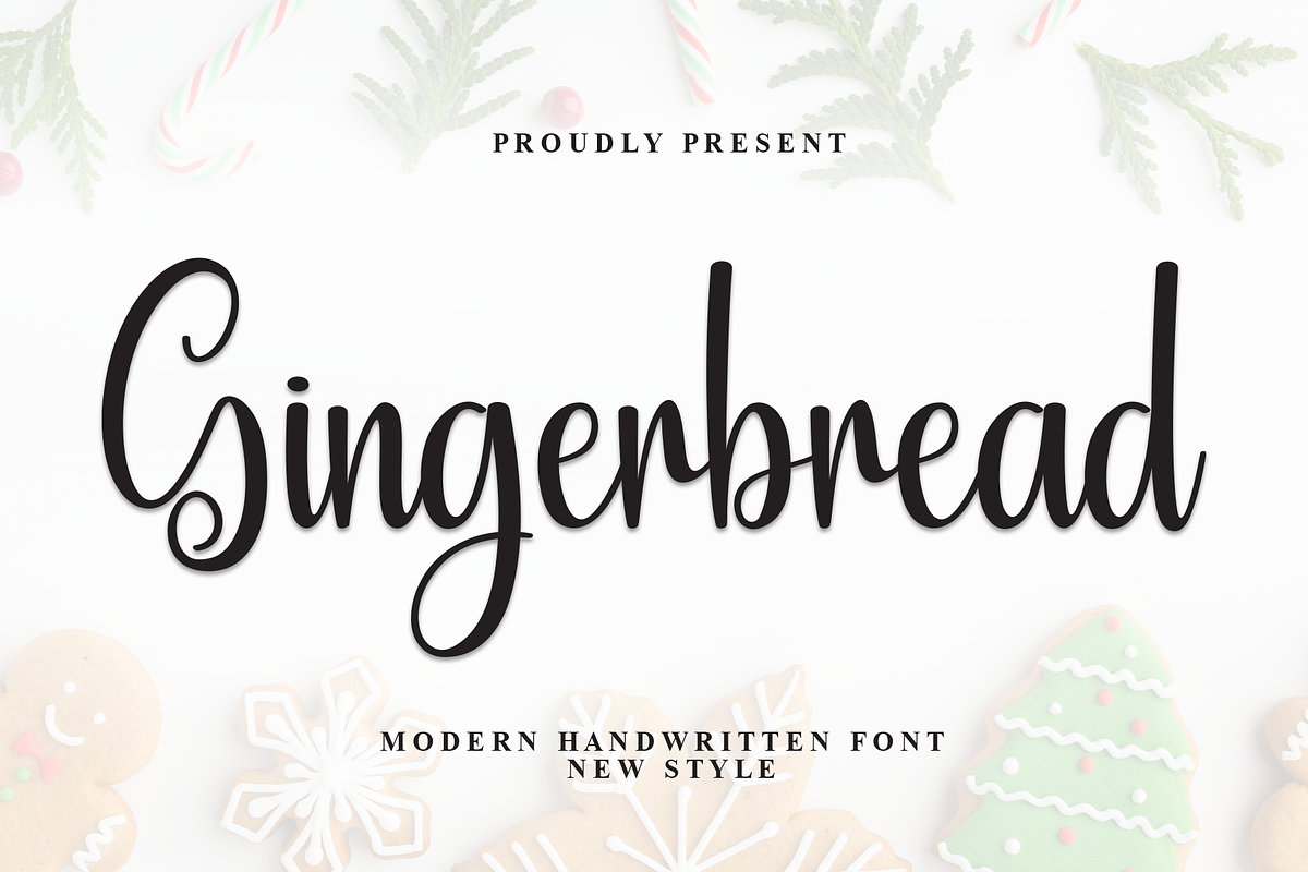 Gingerbread | Script Font, a Handwritten Font by Scratchones (Photo 1 of 8)