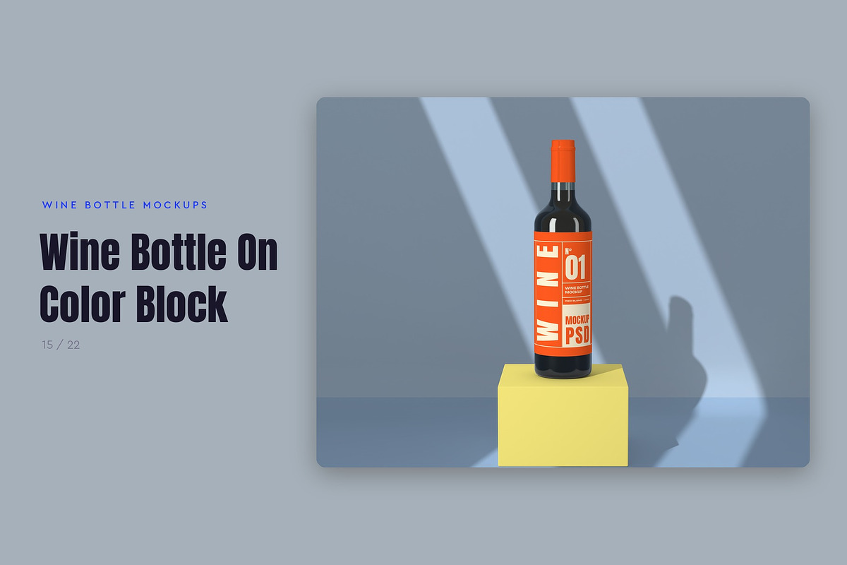 Wine Bottle Mockup Pack, a Cups & Container Mockup by Motion-Box (Photo 16 of 24)