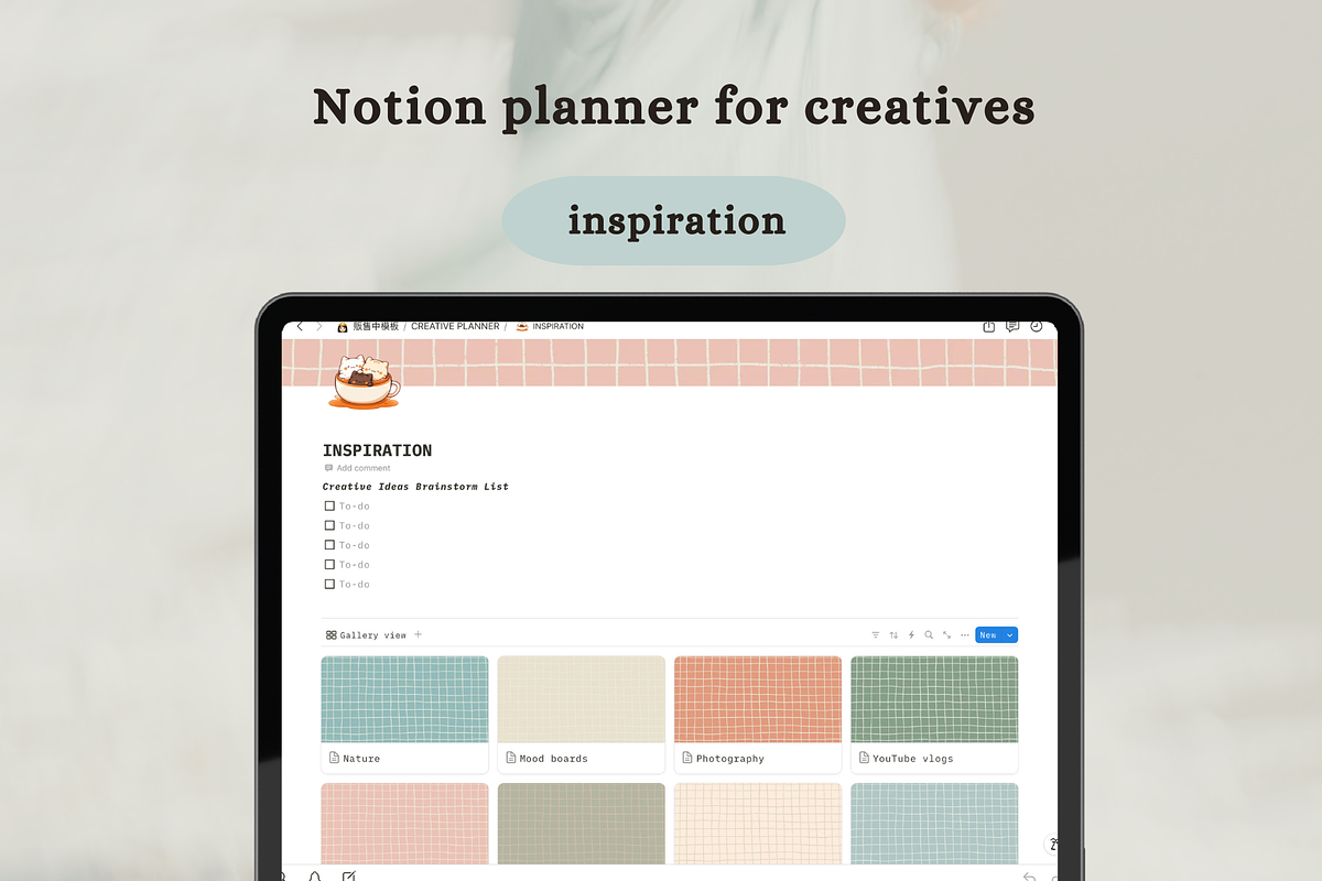 Cat Notion planner for creatives, a Design Template by Petite Zakka Boutique (Photo 3 of 9)