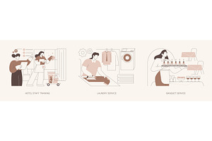 Hotel business isolated cartoon, a Person Illustration by Visual Generation