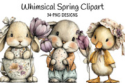 Whimsical Spring Clipart, an Illustration by Daily.Designs (Thumbnail 1 of 8)