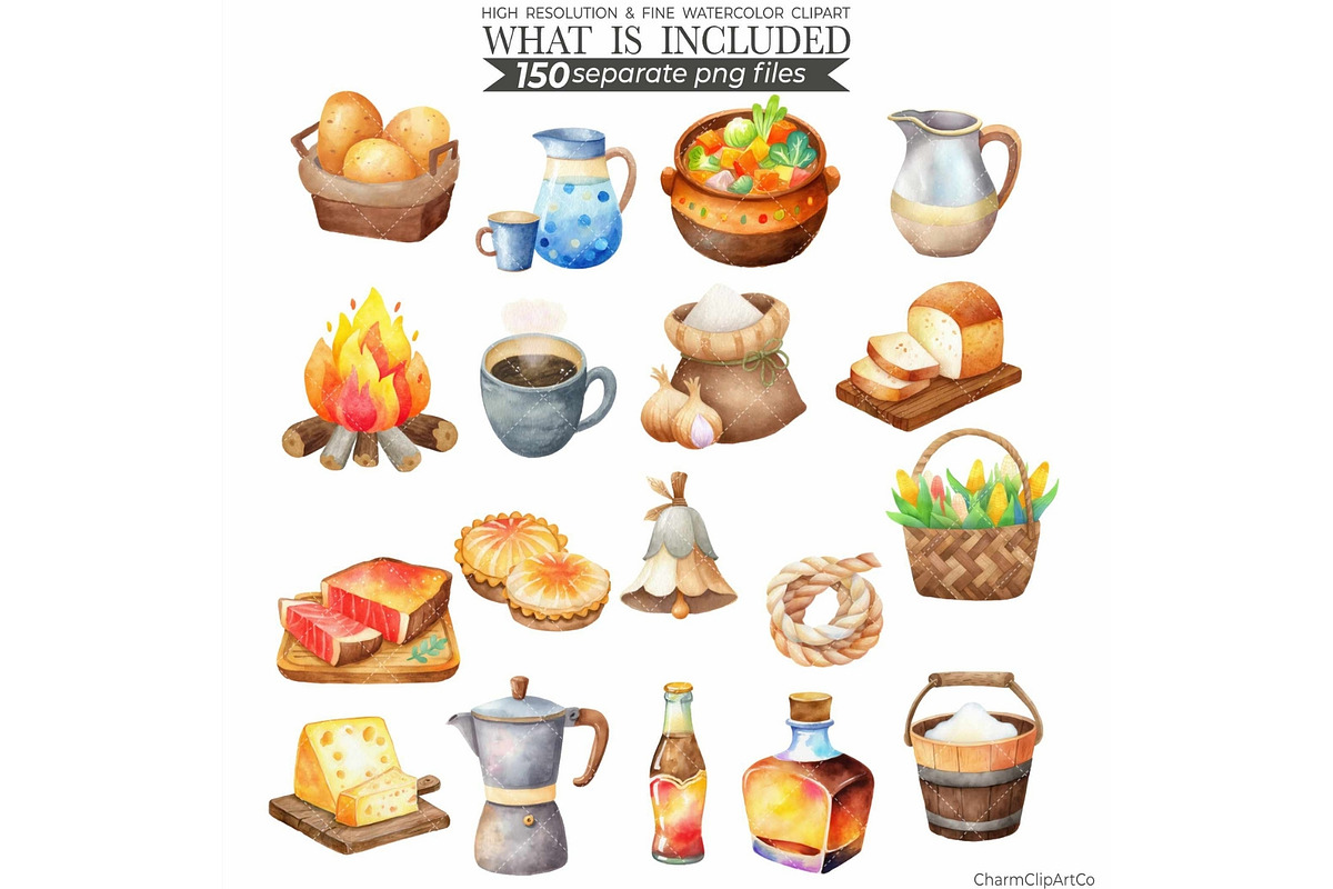 Watercolor Cowboy Clipart Bundle, an Illustration by CharmClipart (Photo 7 of 10)