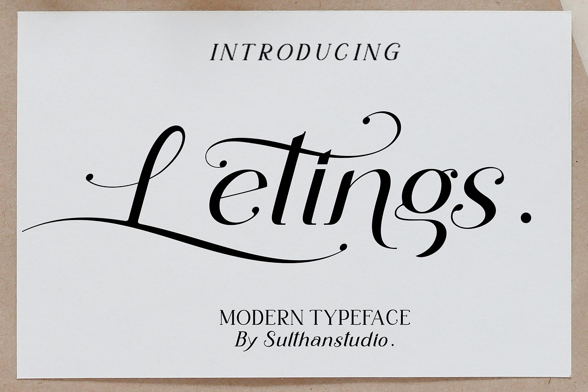 Letings, a Serif Font by Sulthan Studio (Photo 1 of 8)