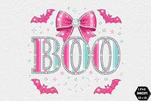 Pink Boo Halloween PNG, a Seasonal Illustration by DreamCafeArt