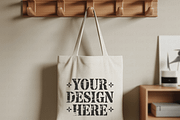 Beige Tote Bag Mockup, an Advertising Mockup by Cut File (Thumbnail 3 of 3)